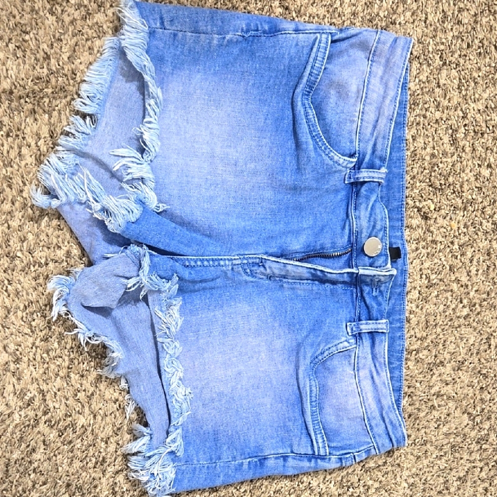 H&M Denim Frayed Hem Women's Shorts 12 Juniors